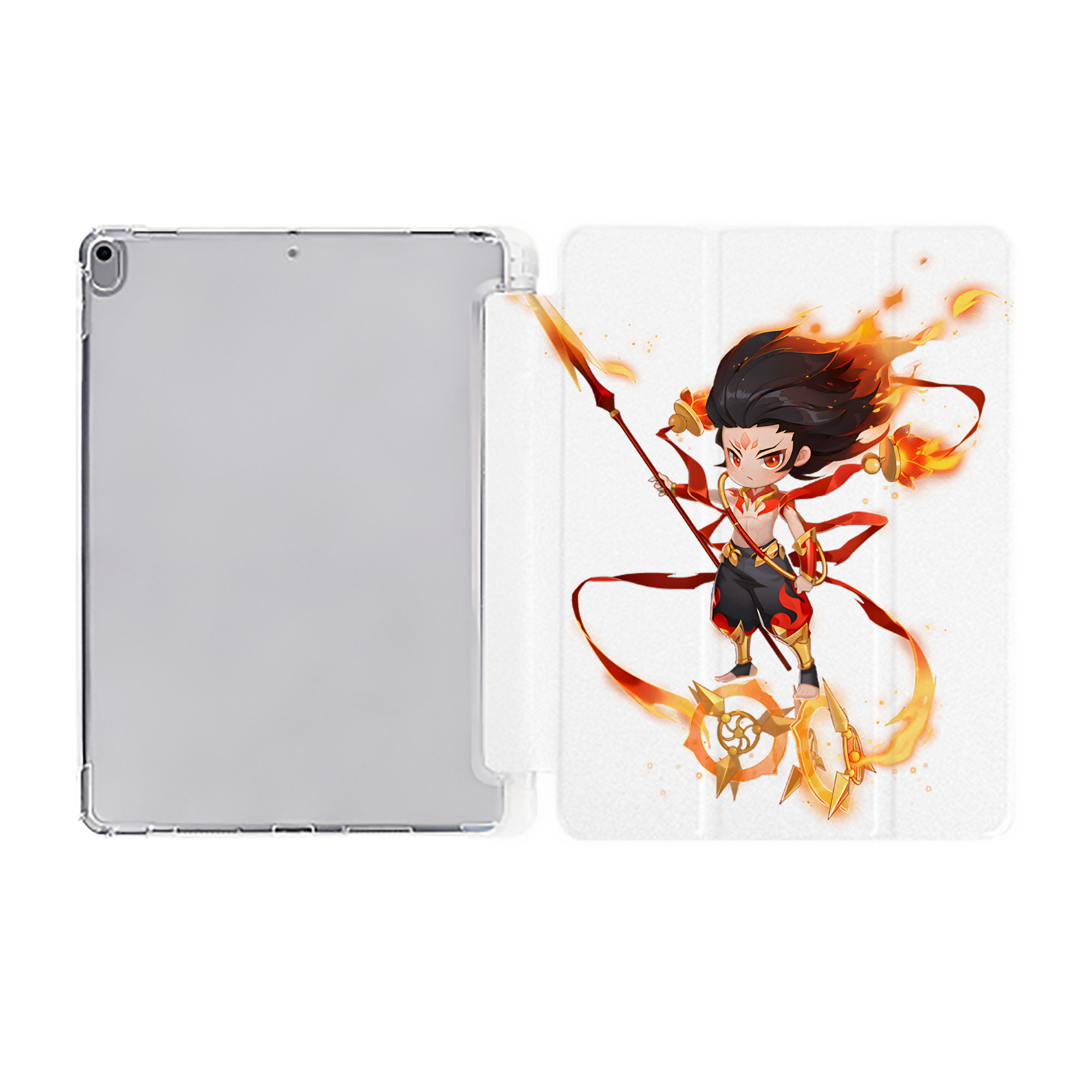 （画像用） Ne Zha 2 ナタ 魔童の大暴れ IPad ケース ペン収納付き 三つ折りスタンド PUレザー×シリコン 対応機種9.5/10.5/10.9インチ